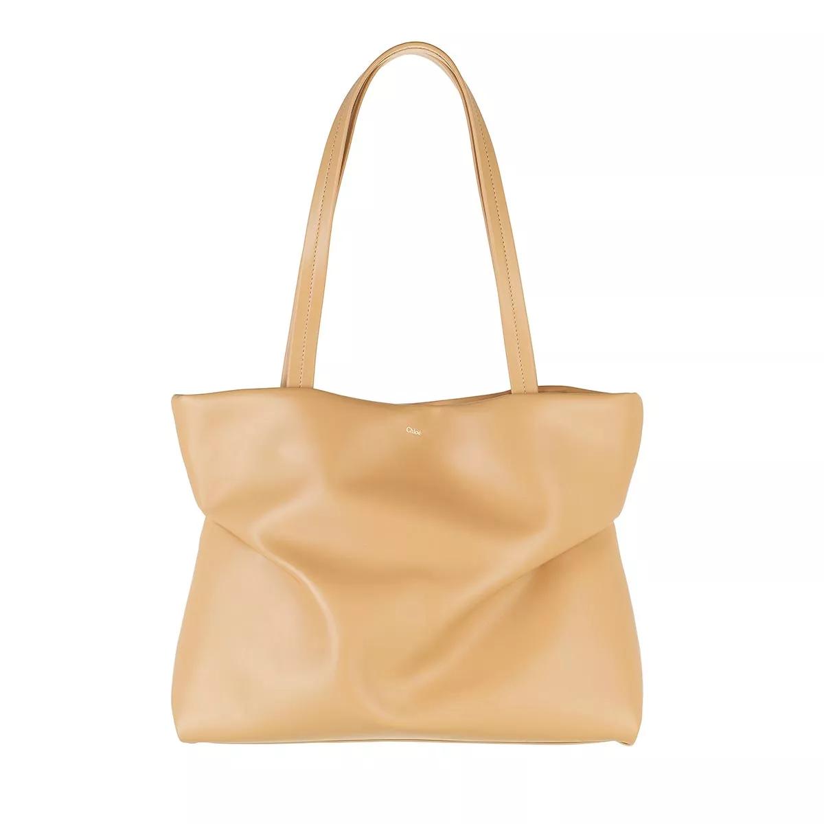 Chloé Schultertasche - Judy Shopper Leather - Gr. unisize - in Beige - für Damen von Chloé