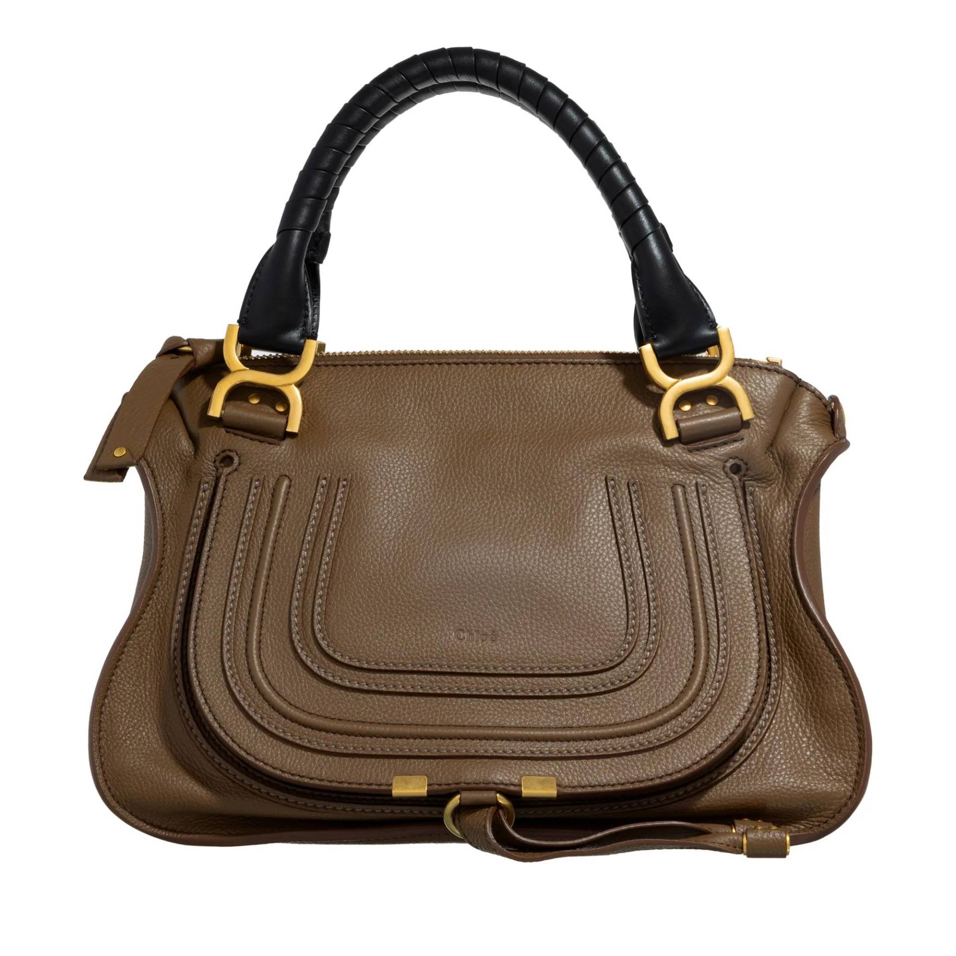 Chloé Schultertasche - Marcie Double Carry Bag - Gr. unisize - in Braun - für Damen von Chloé