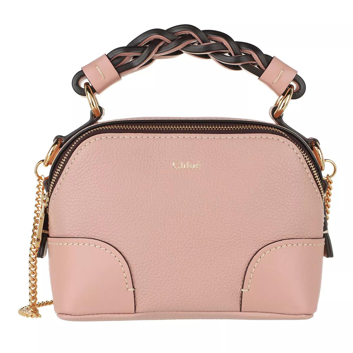 Chloé Schultertasche - Mini Daria Chain Crossbody Bag Leather - Gr. unisize - in Rosa - für Damen von Chloé