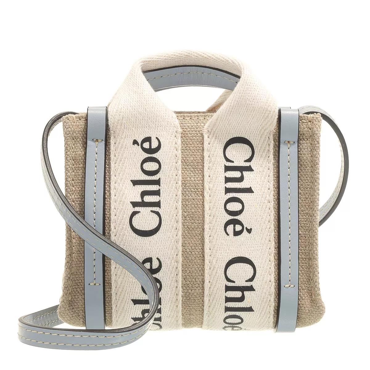 Chloé Schultertasche - Woody Nano Bag - Gr. unisize - in Beige - für Damen von Chloé