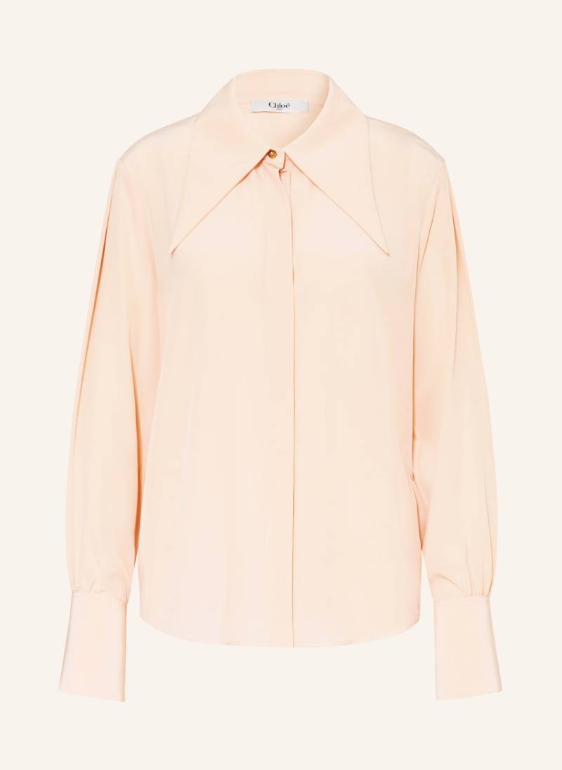 Chloé Seidenbluse rosa von Chloé