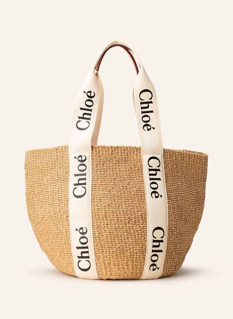 Chloé Shopper Woody Large beige von Chloé