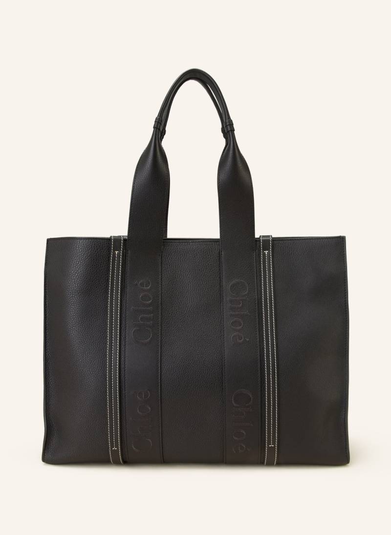 Chloé Shopper Woody Medium schwarz von Chloé