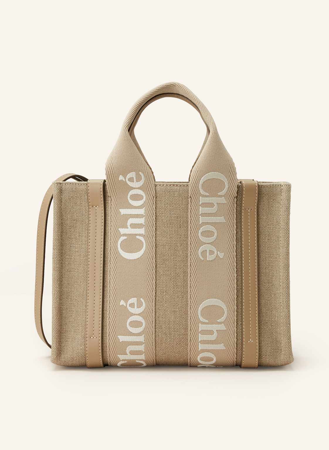 Chloé Shopper Woody beige von Chloé