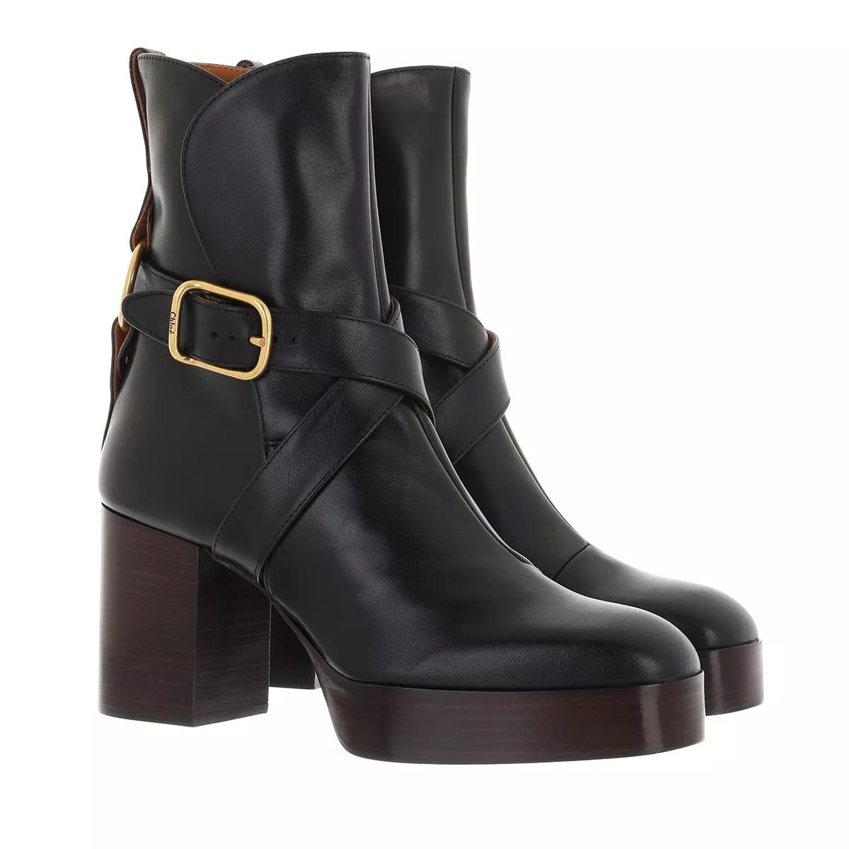 Chloé Stiefel & Boots - Izzie Ankle Boots Nappa Leather - Gr. 37 (EU) - in Schwarz - für Damen von Chloé