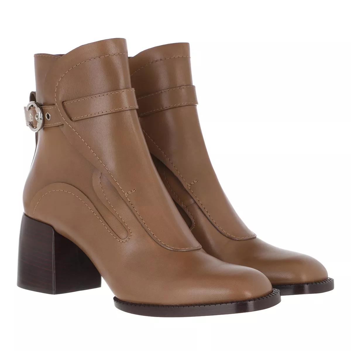 Chloé Boots & Stiefeletten - Ankle Boots Calf Leather - Gr. 36 (EU) - in Braun - für Damen von Chloé