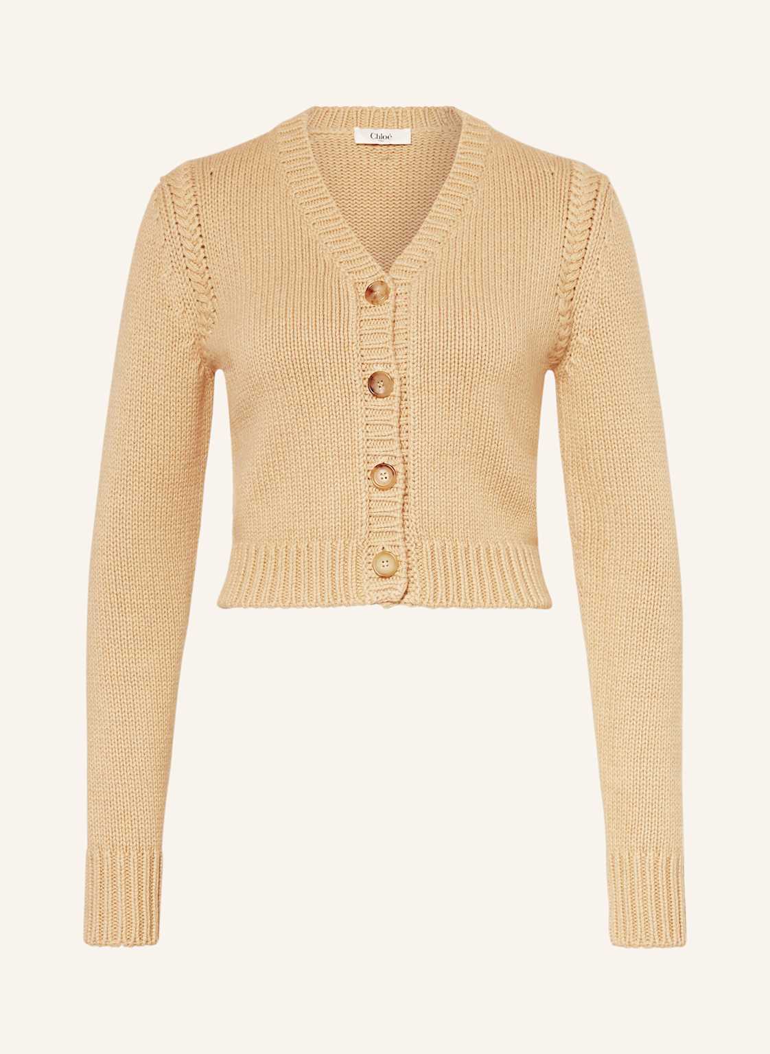 Chloé Strickjacke Mit Cashmere beige von Chloé