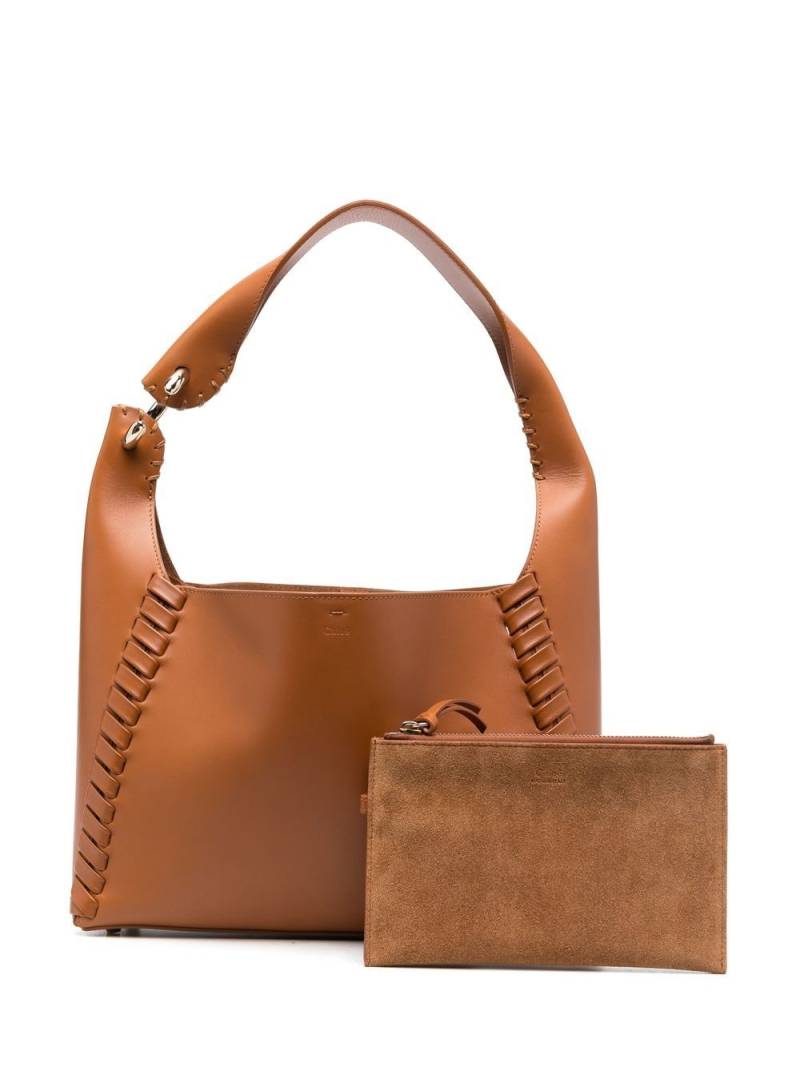 Chloé Tess leather shoulder bag - Brown von Chloé