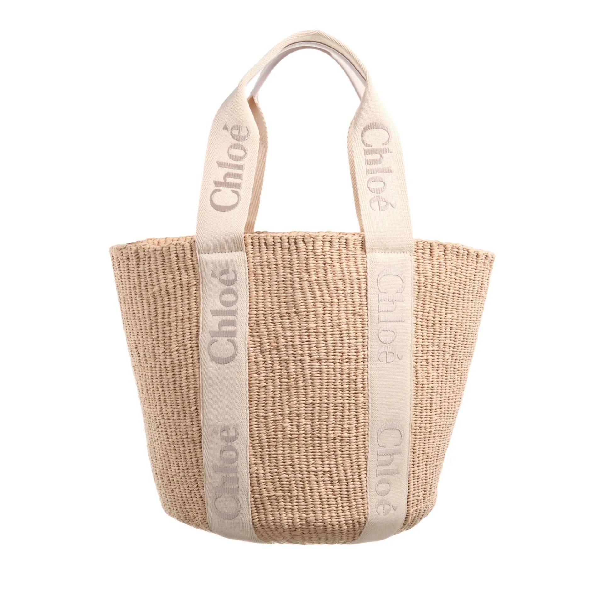 Chloé Umhängetasche - Large Woody Basket Bag - Gr. unisize - in Beige - für Damen von Chloé