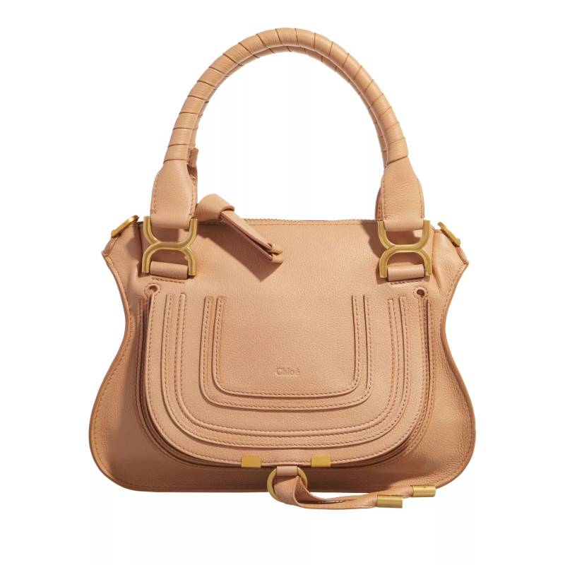 Chloé Schultertasche - Marcie Shoulder Bag Small - Gr. unisize - in Beige - für Damen von Chloé