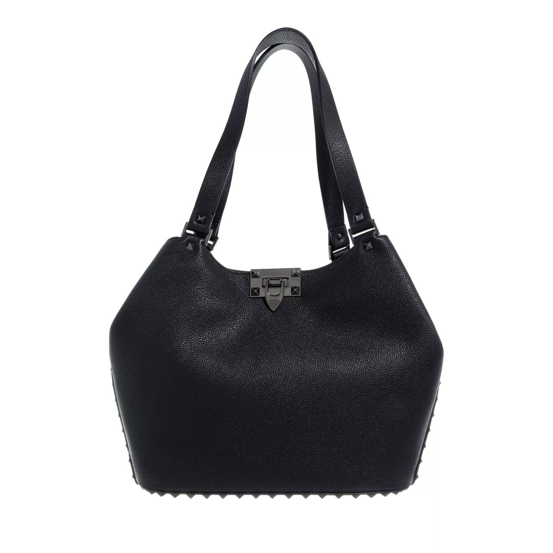 Valentino Garavani Umhängetasche - Small Tote Rockstud - Gr. unisize - in Schwarz - für Damen von Valentino Garavani