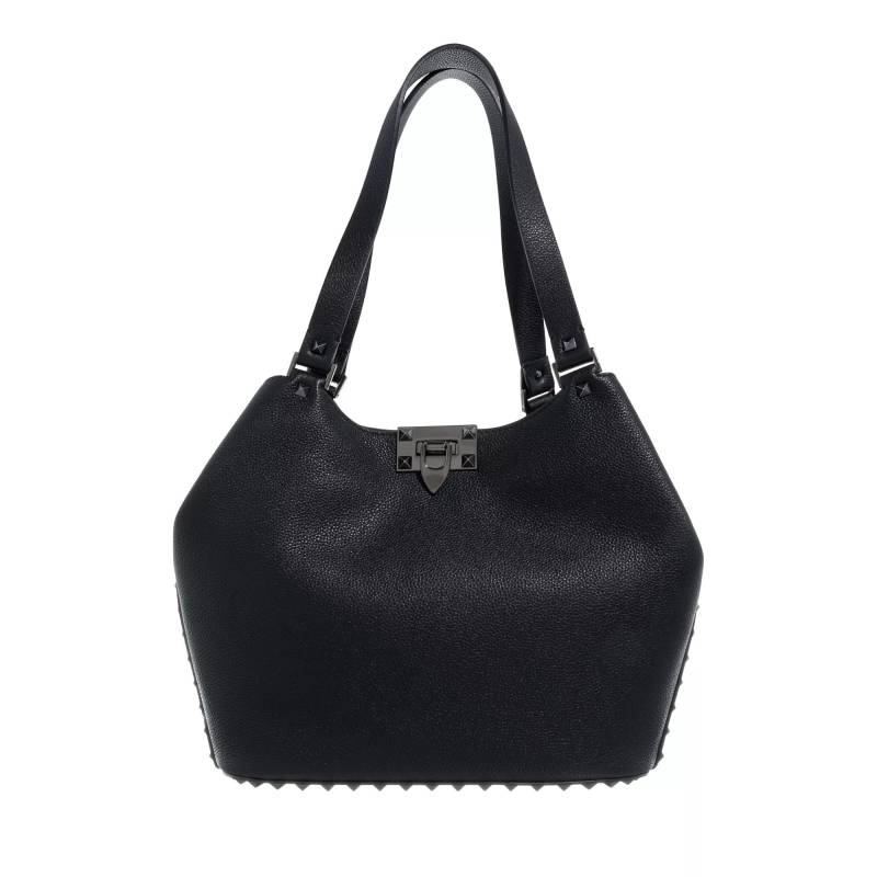 Valentino Garavani Schultertasche - Small Tote Rockstud - Gr. unisize - in Schwarz - für Damen von Valentino Garavani