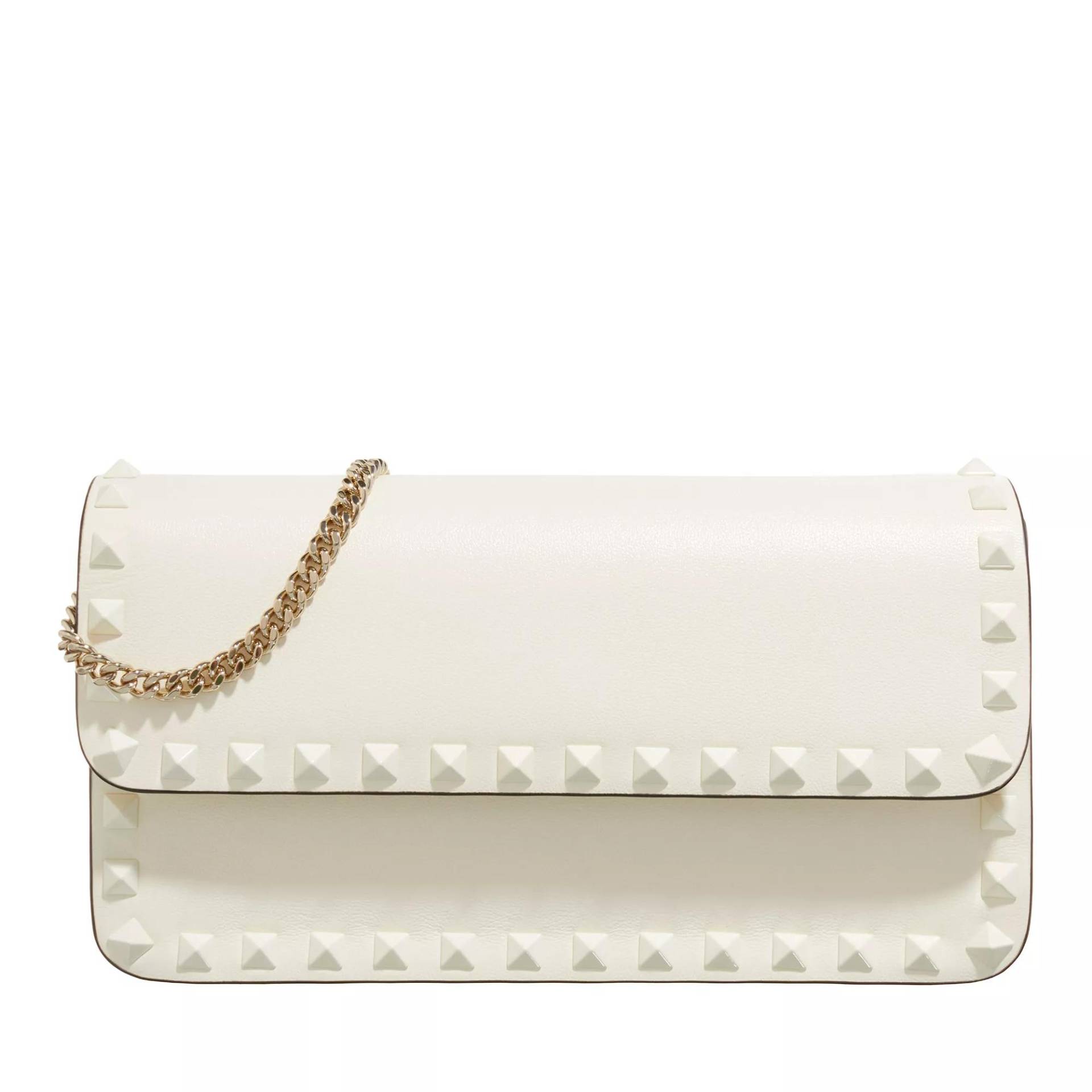 Valentino Garavani Handtasche - Pouch Rockstud - Gr. unisize - in Creme - für Damen von Valentino Garavani