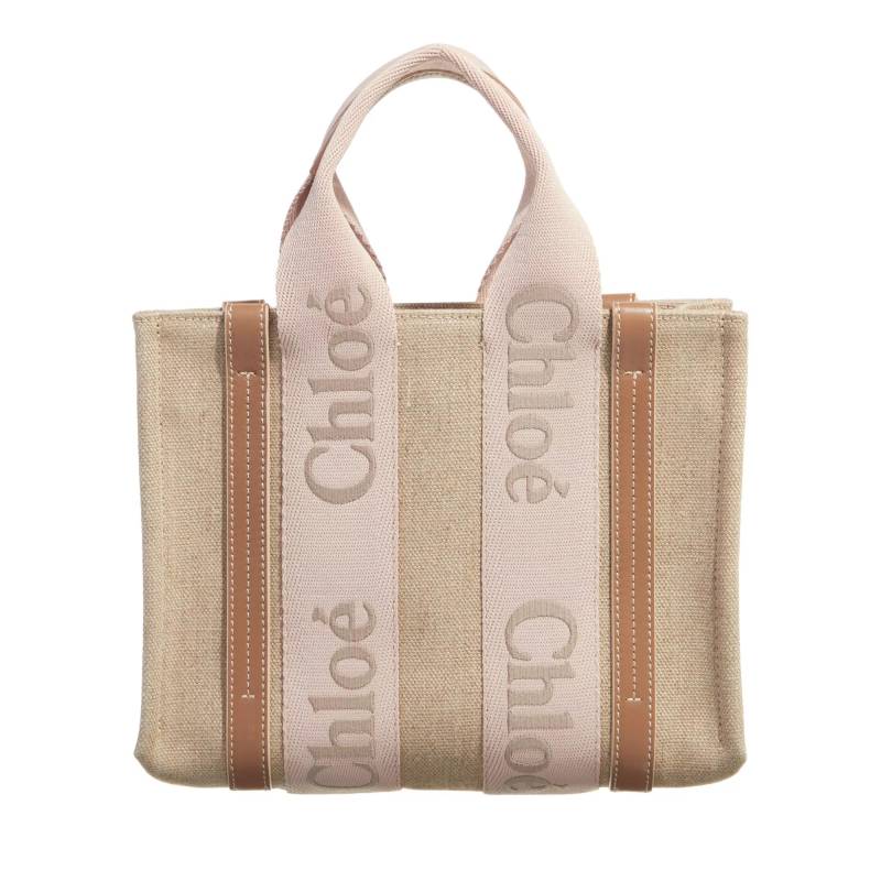 Chloé Schultertasche - Woody Tote Bag - Gr. unisize - in Beige - für Damen von Chloé