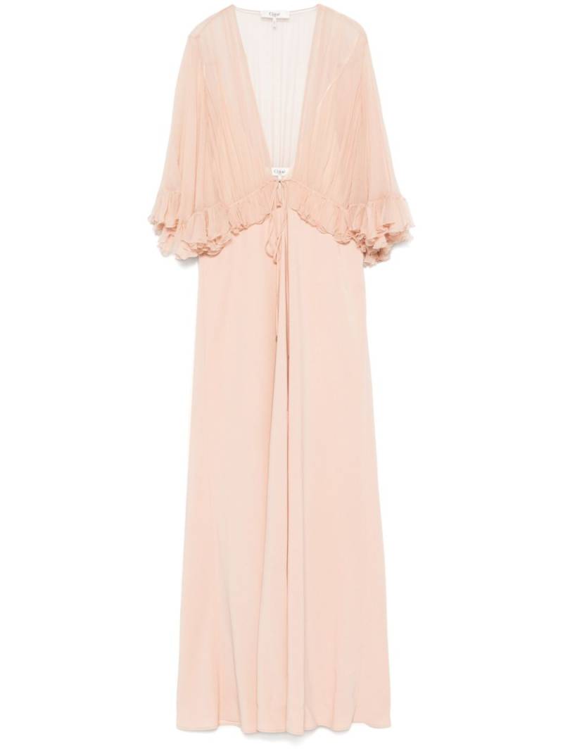 Chloé V-neck crepe maxi dress - Pink von Chloé