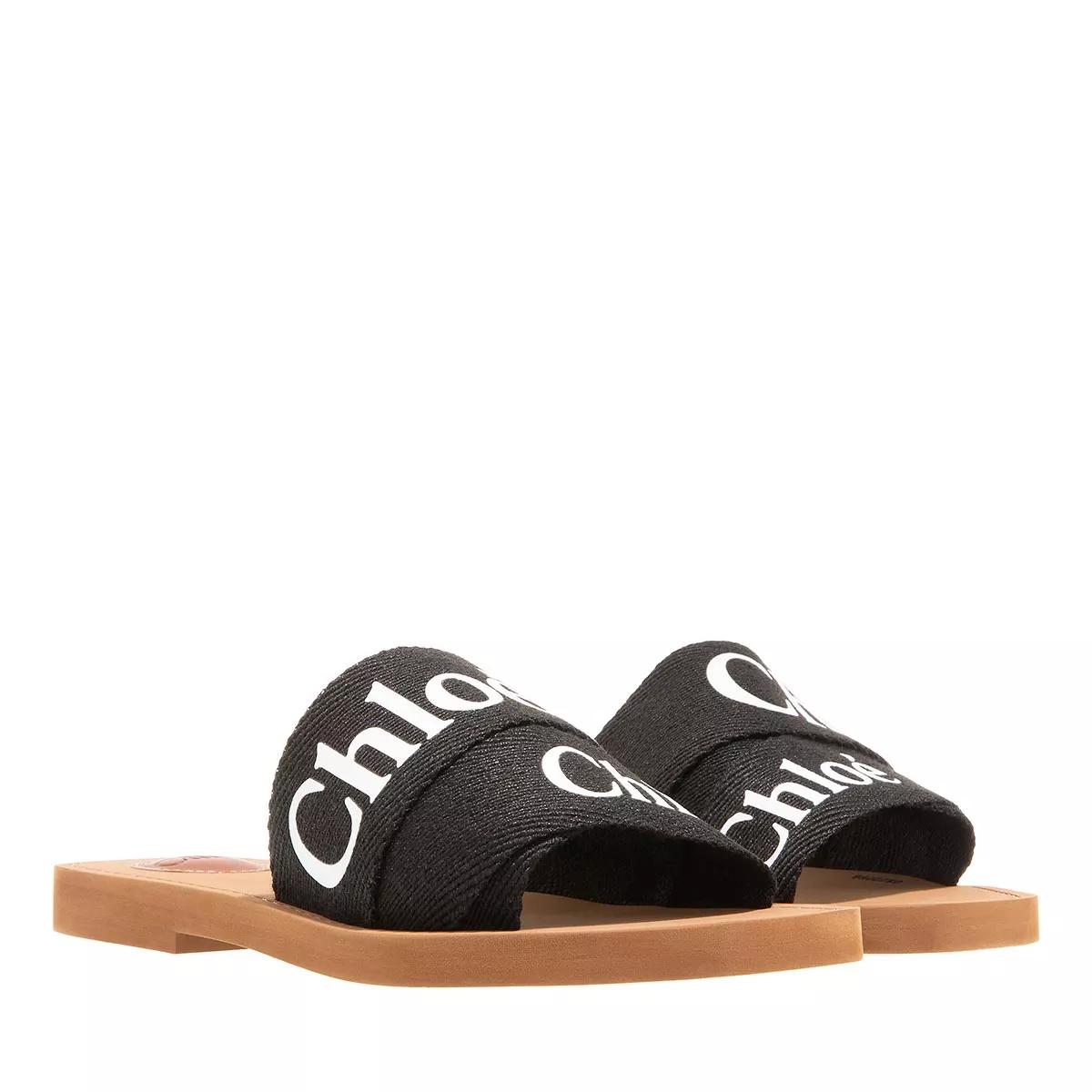 Chloé Sandalen - Flache Pantolette Woody - Gr. 37 (EU) - in Schwarz - für Damen von Chloé