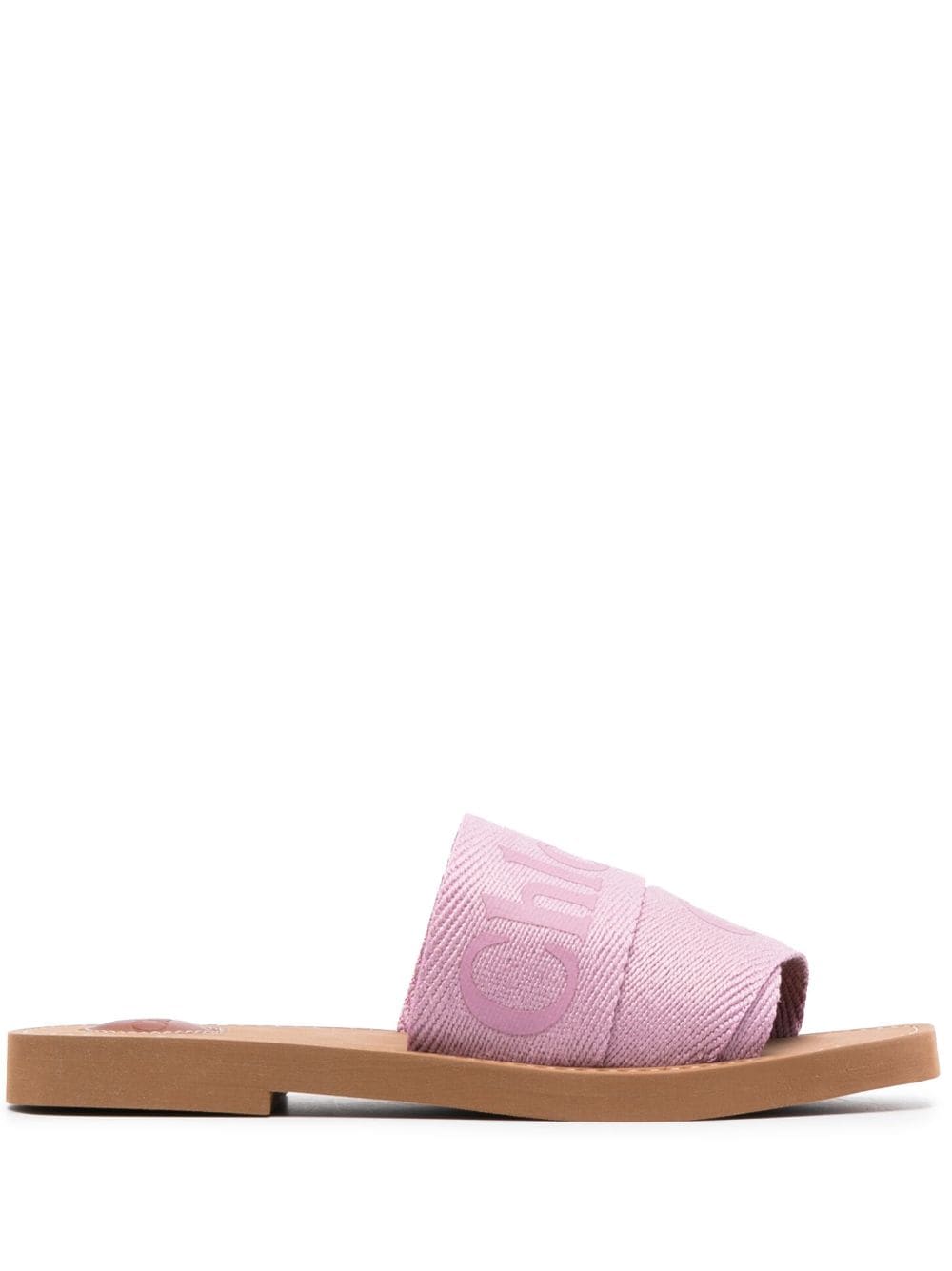 Chloé Woody flat slides - Pink von Chloé