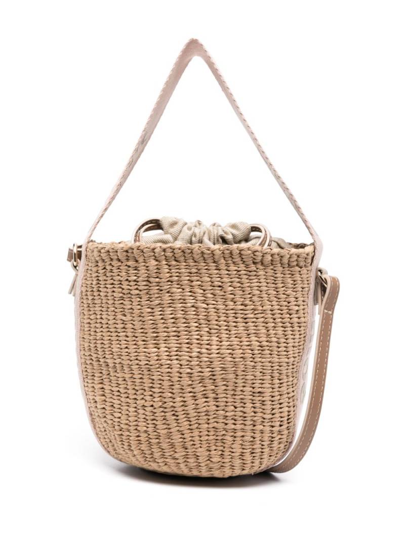 Chloé Woody interwoven bucket bag - Brown von Chloé