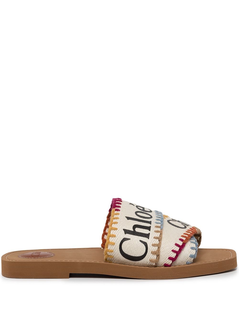 Chloé Woody logo strap sandals - Brown von Chloé