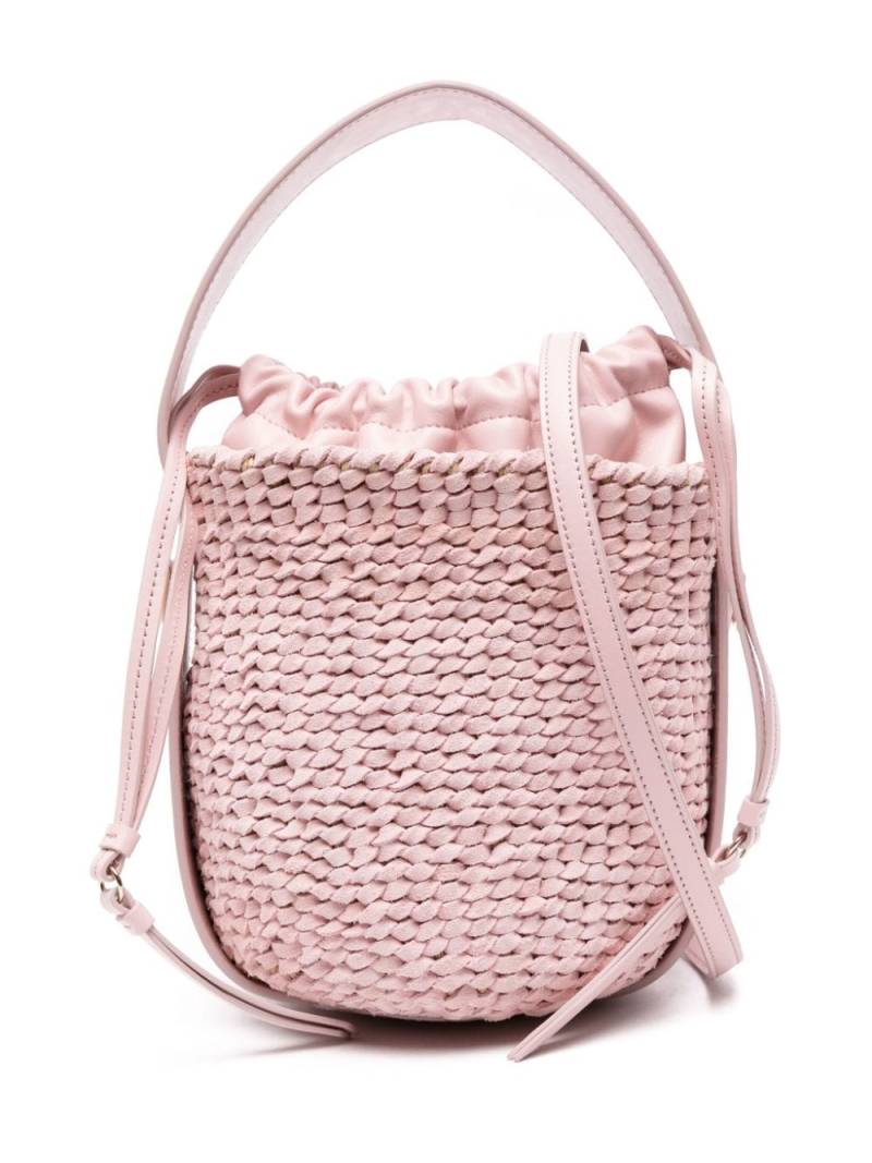 Chloé Woody suede bucket bag - Pink von Chloé