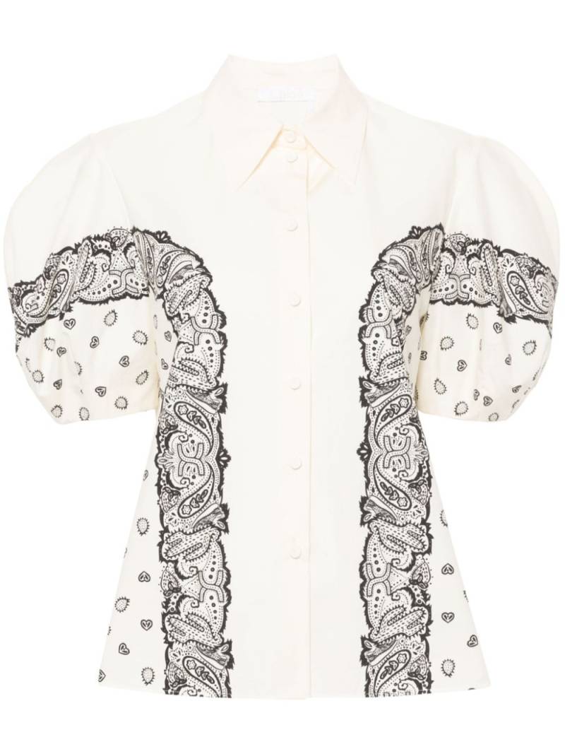 Chloé bandana-print cotton blouse - Neutrals von Chloé