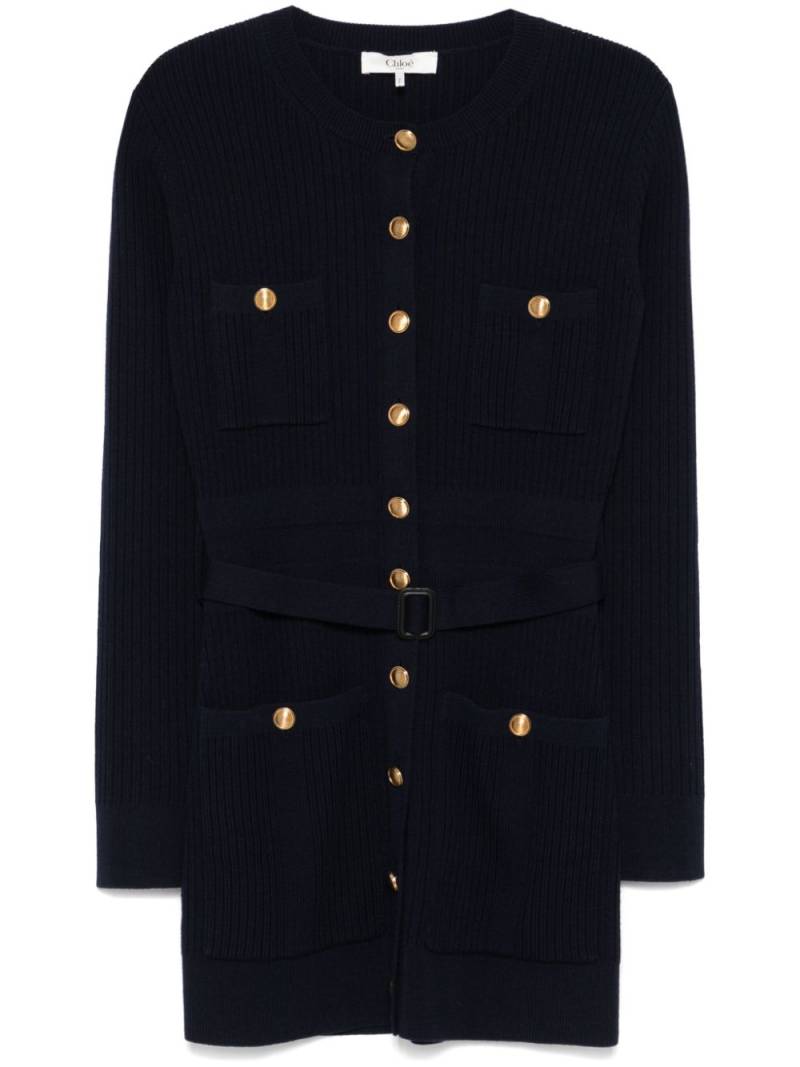 Chloé belted cardigan - Blue von Chloé