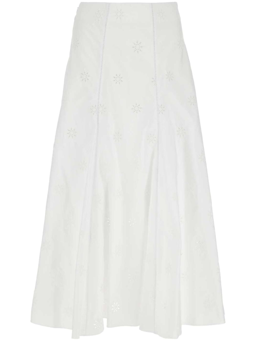 Chloé broderie-anglaise poplin skirt - White von Chloé