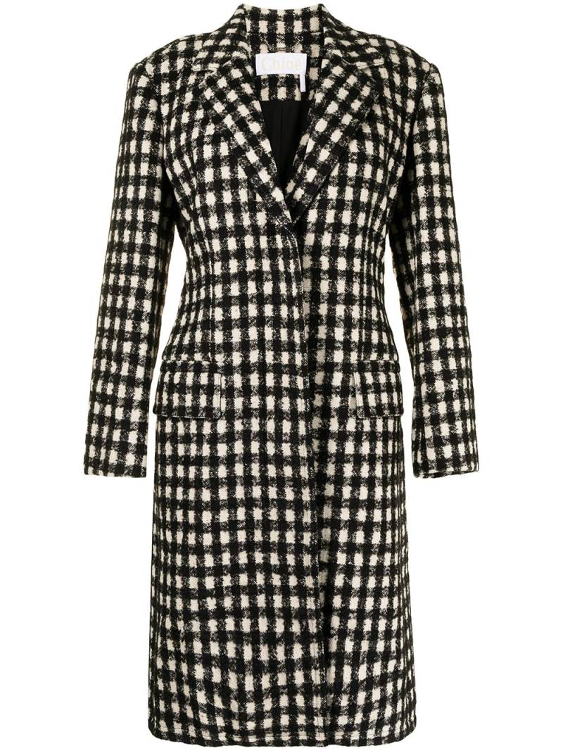 Chloé checked single-breasted coat - Black von Chloé