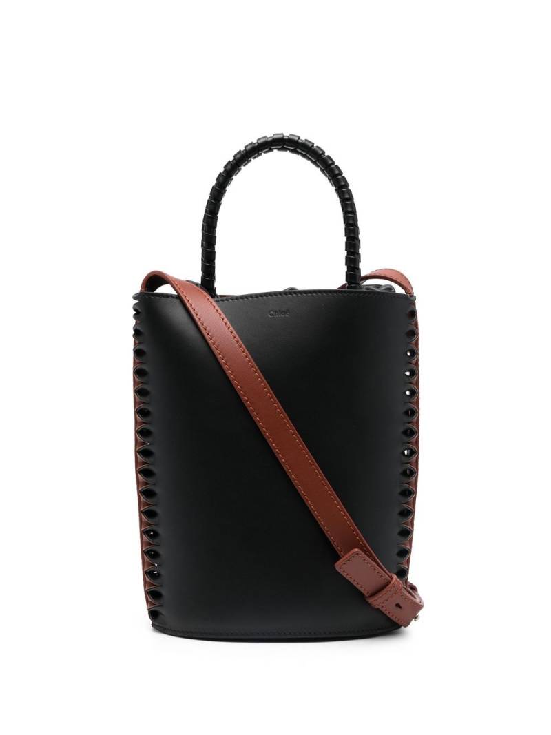 Chloé colour-block leather bucket-bag - Black von Chloé