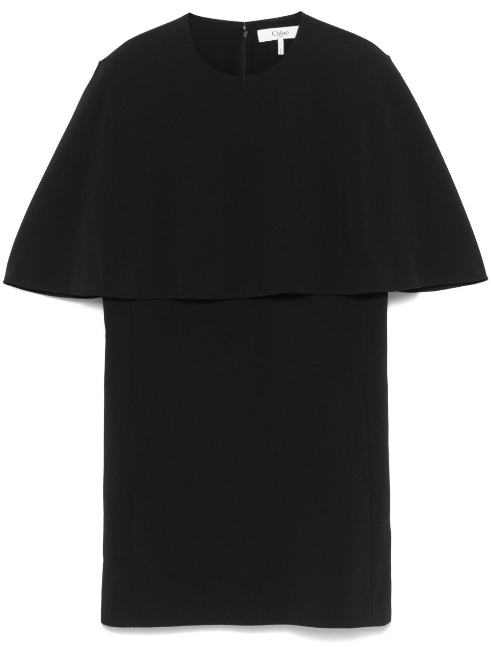 Chloé crepe cape mini dress - Black von Chloé