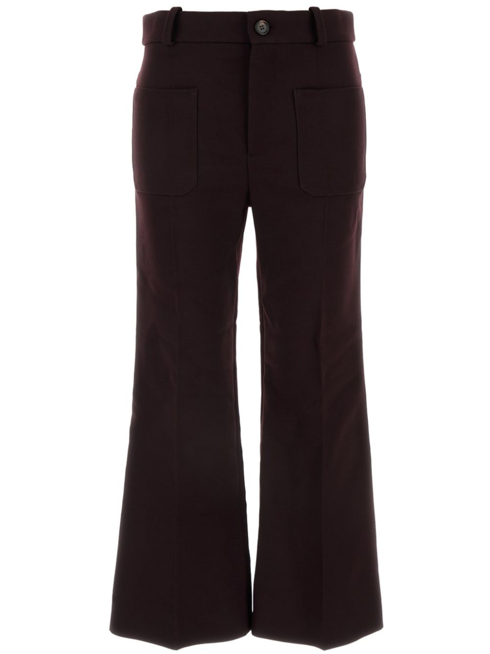 Chloé cropped bootcut trousers - Brown von Chloé