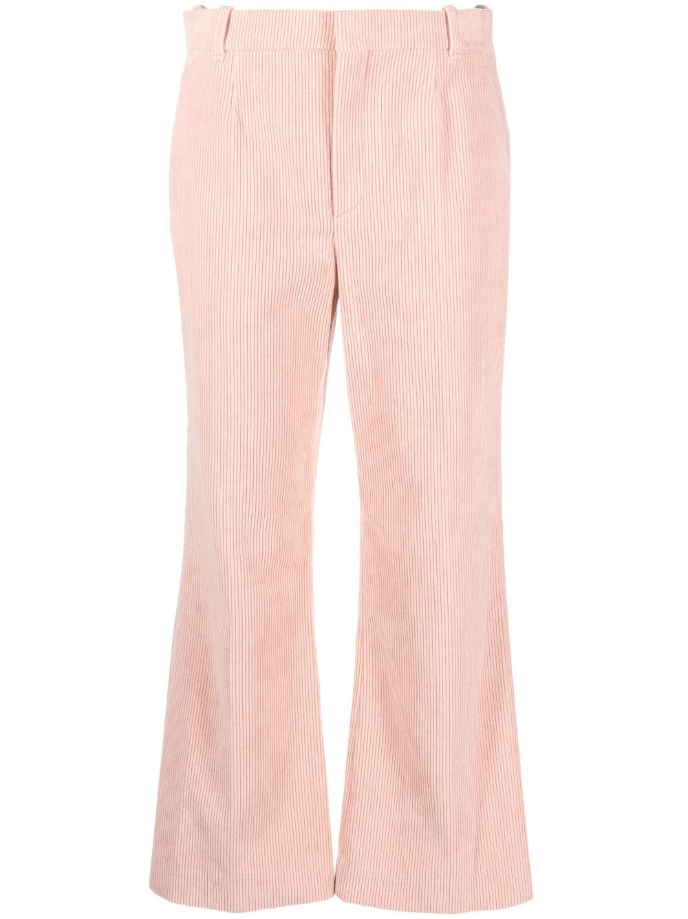 Chloé cropped corduroy trousers - Pink von Chloé