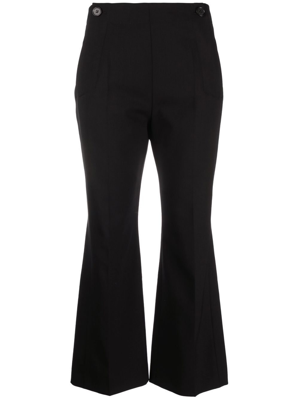 Chloé cropped flared trousers - Black von Chloé