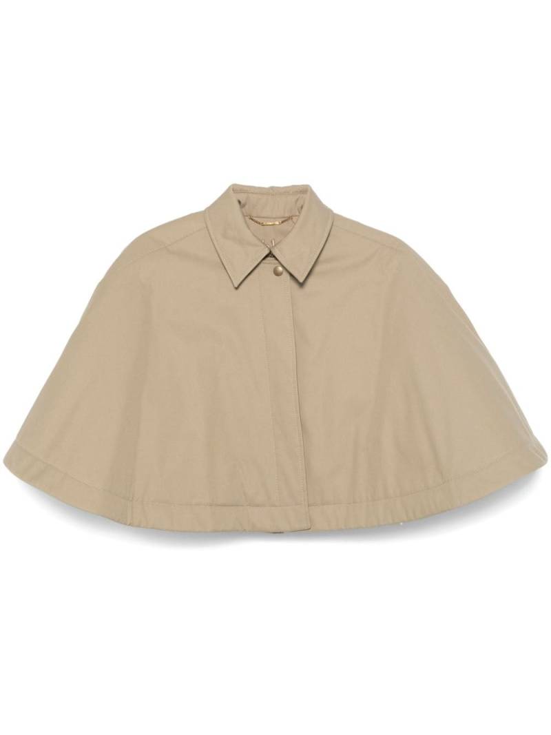 Chloé cropped gabardine cape - Neutrals von Chloé