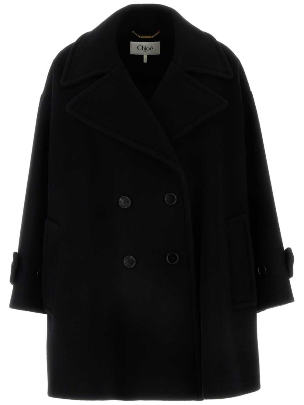 Chloé double-breasted oversized coat - Black von Chloé