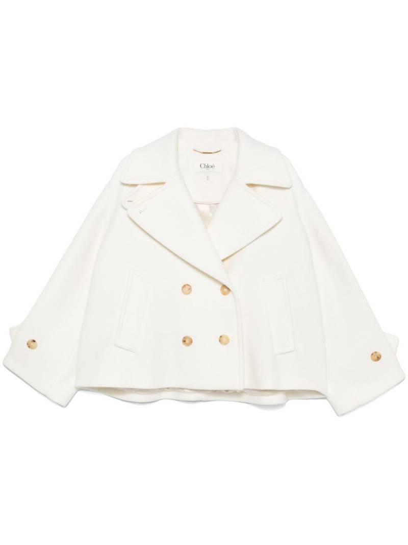 Chloé double-breasted short coat - Neutrals von Chloé