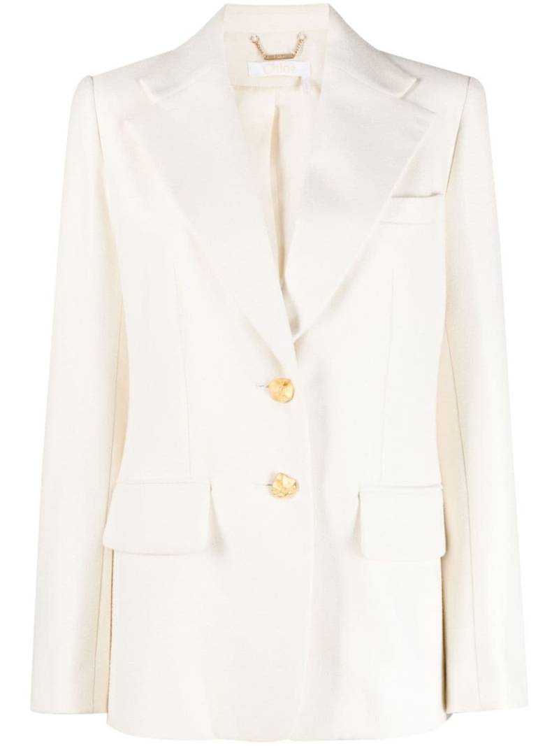 Chloé embossed-buttons single-breasted blazer - Neutrals von Chloé