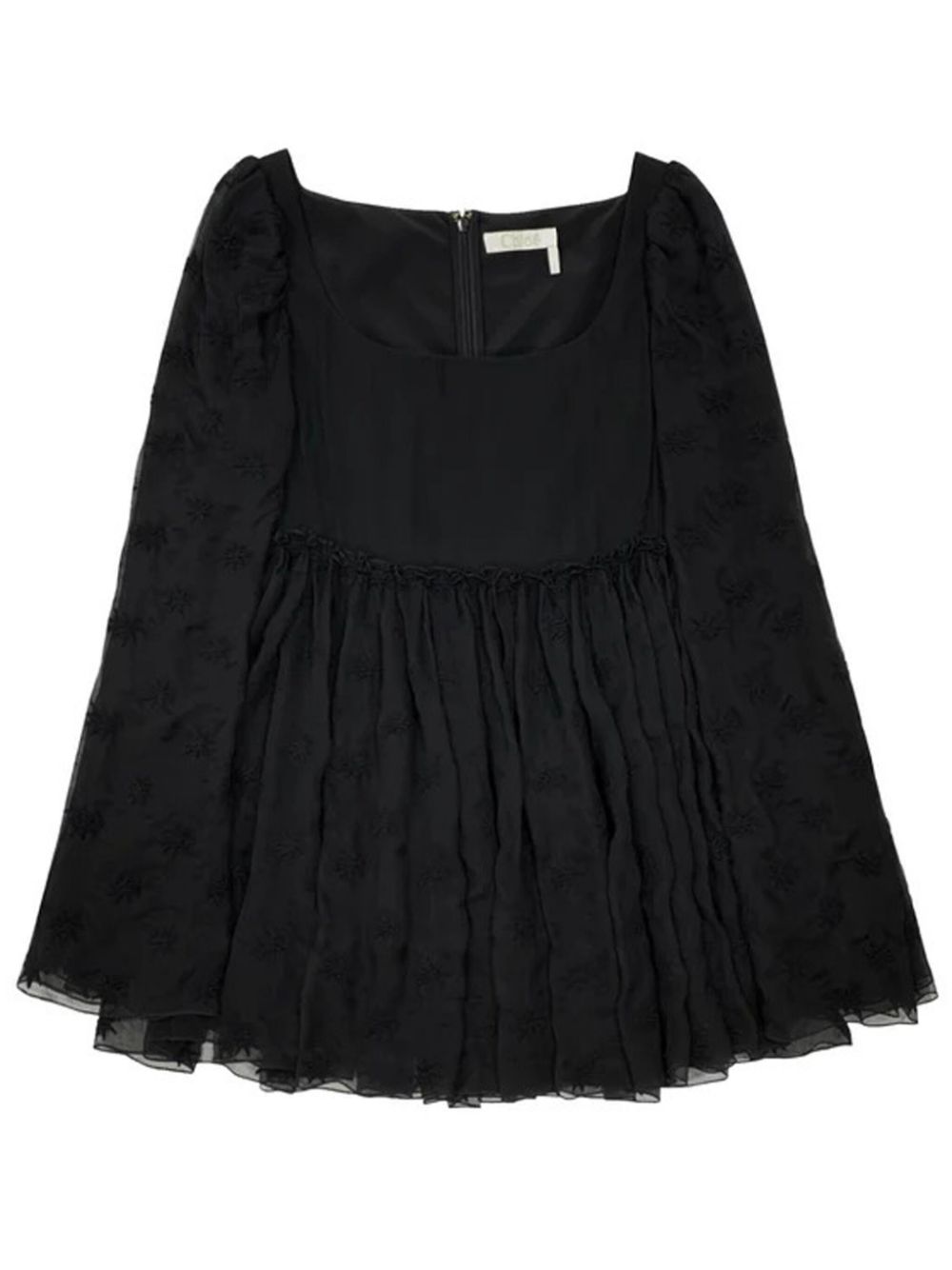 Chloé embroidered mini dress - Black von Chloé