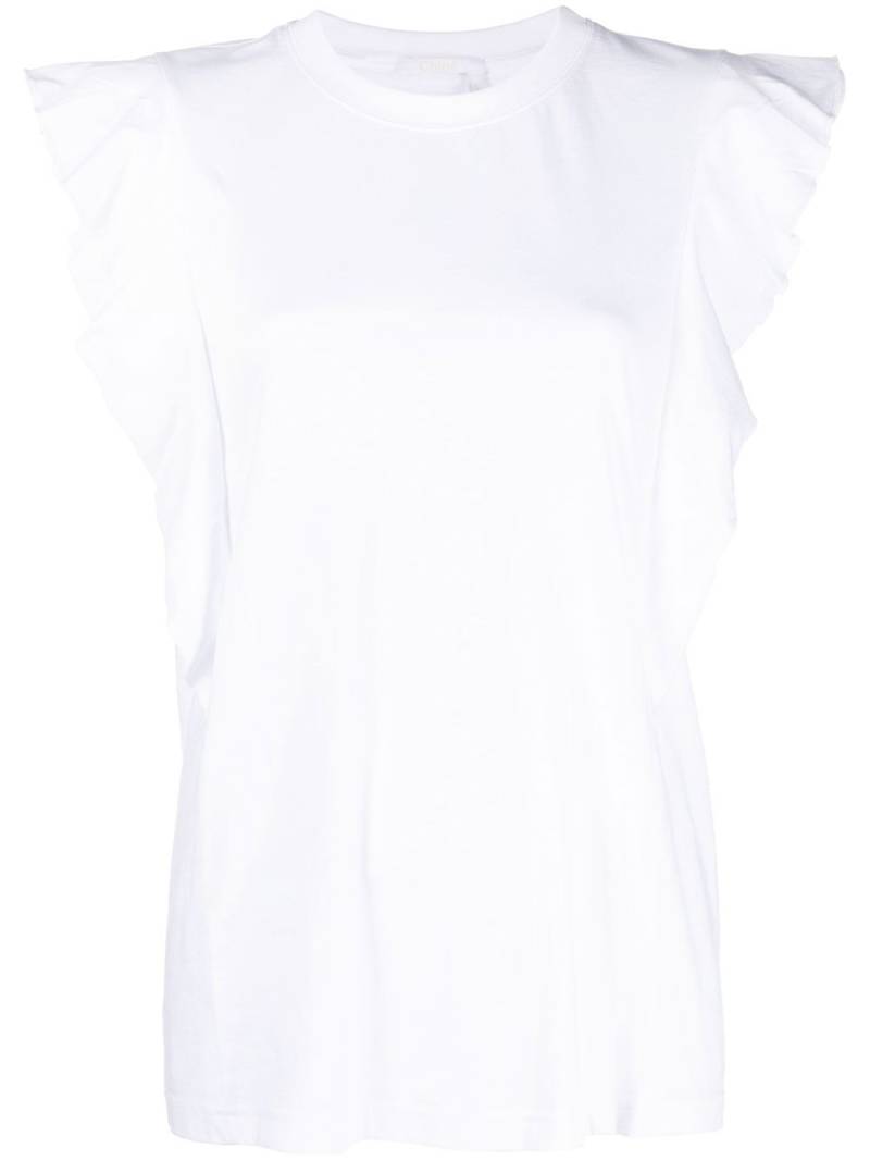 Chloé gathered-detail sleeveless top - White von Chloé