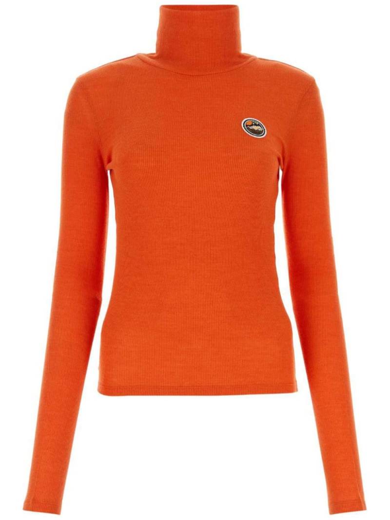 Chloé graphic-patch turtleneck sweater - Orange von Chloé