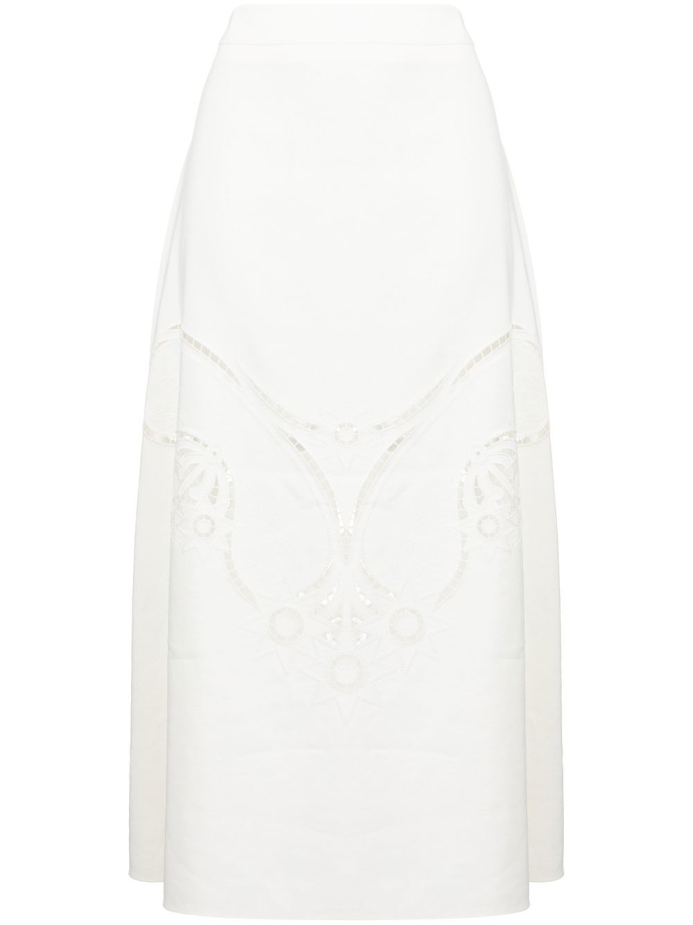 Chloé high-waisted embroidered-design skirt - White von Chloé