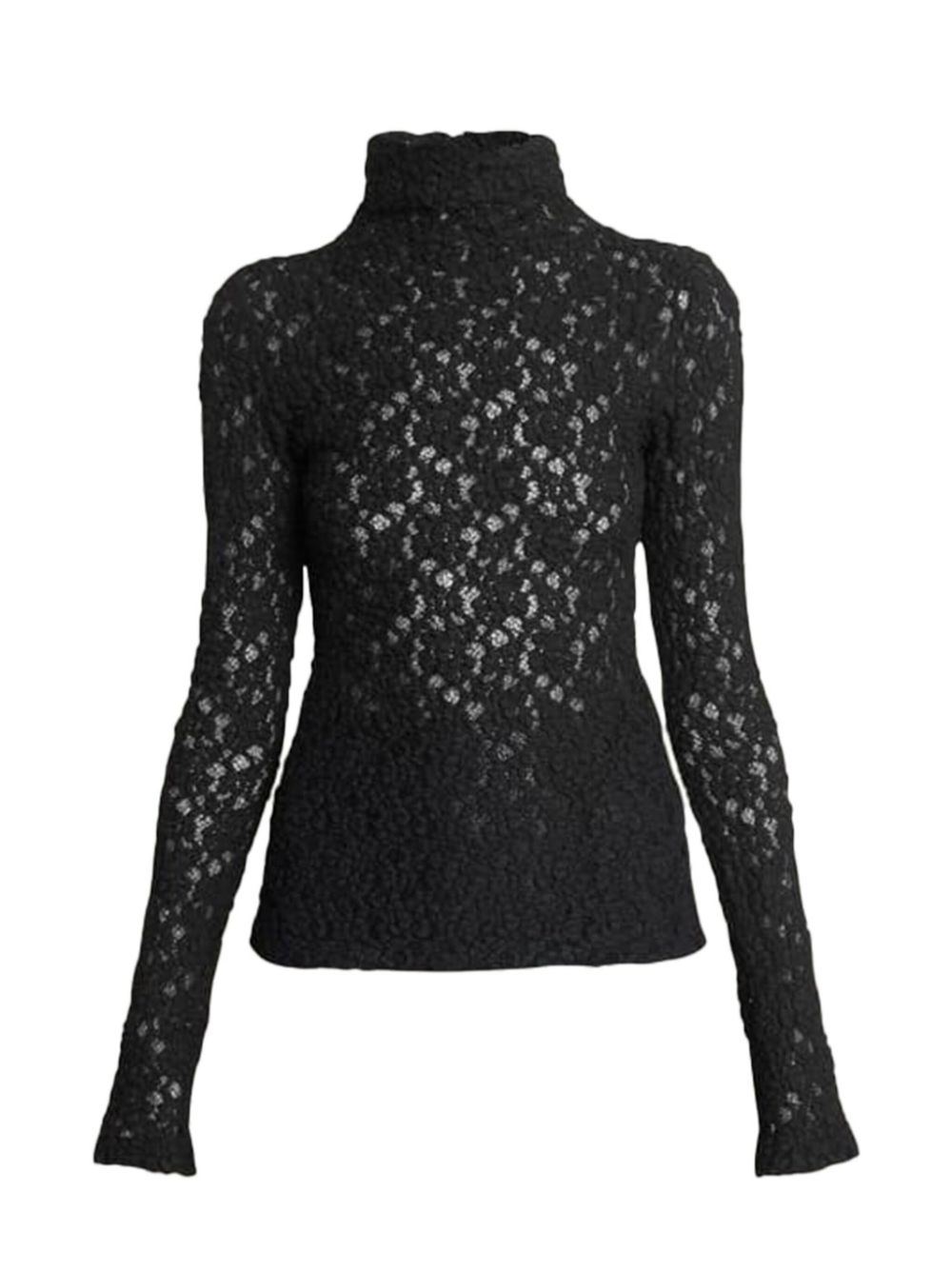 Chloé lace-knit high-neck jumper - Black von Chloé