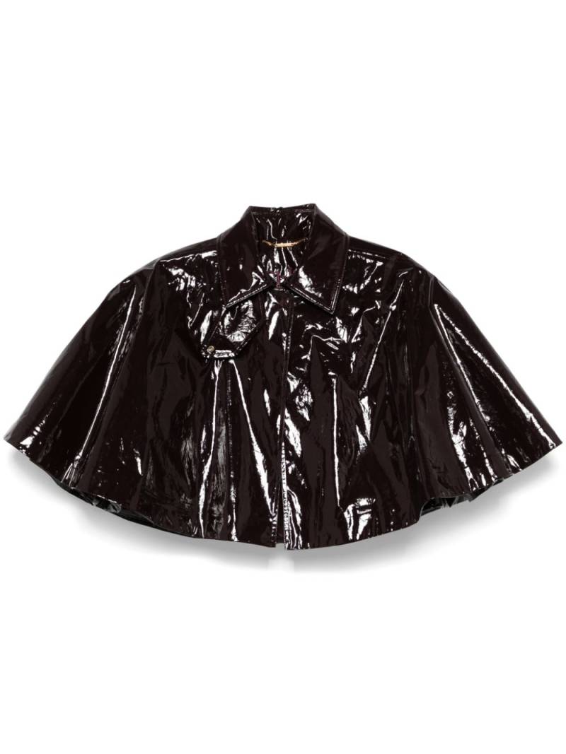 Chloé lacquered short cape - Brown von Chloé