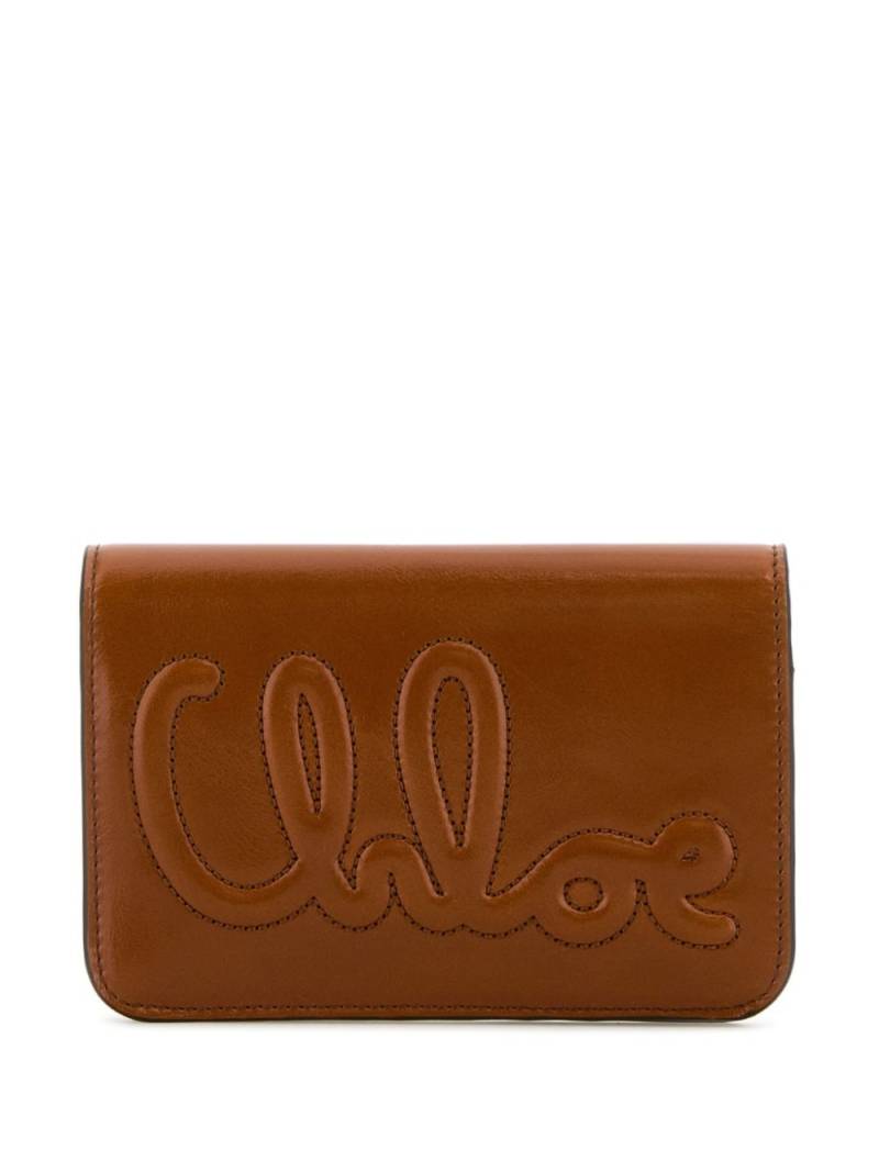 Chloé leather bi-fold wallet - Brown von Chloé