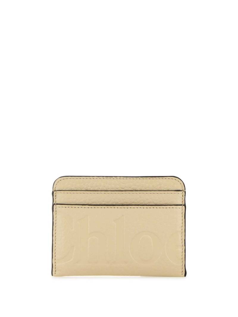 Chloé leather cardholder - Neutrals von Chloé