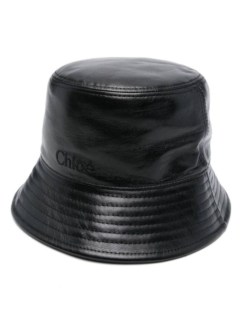 Chloé logo-embroidered bucket hat - Black von Chloé