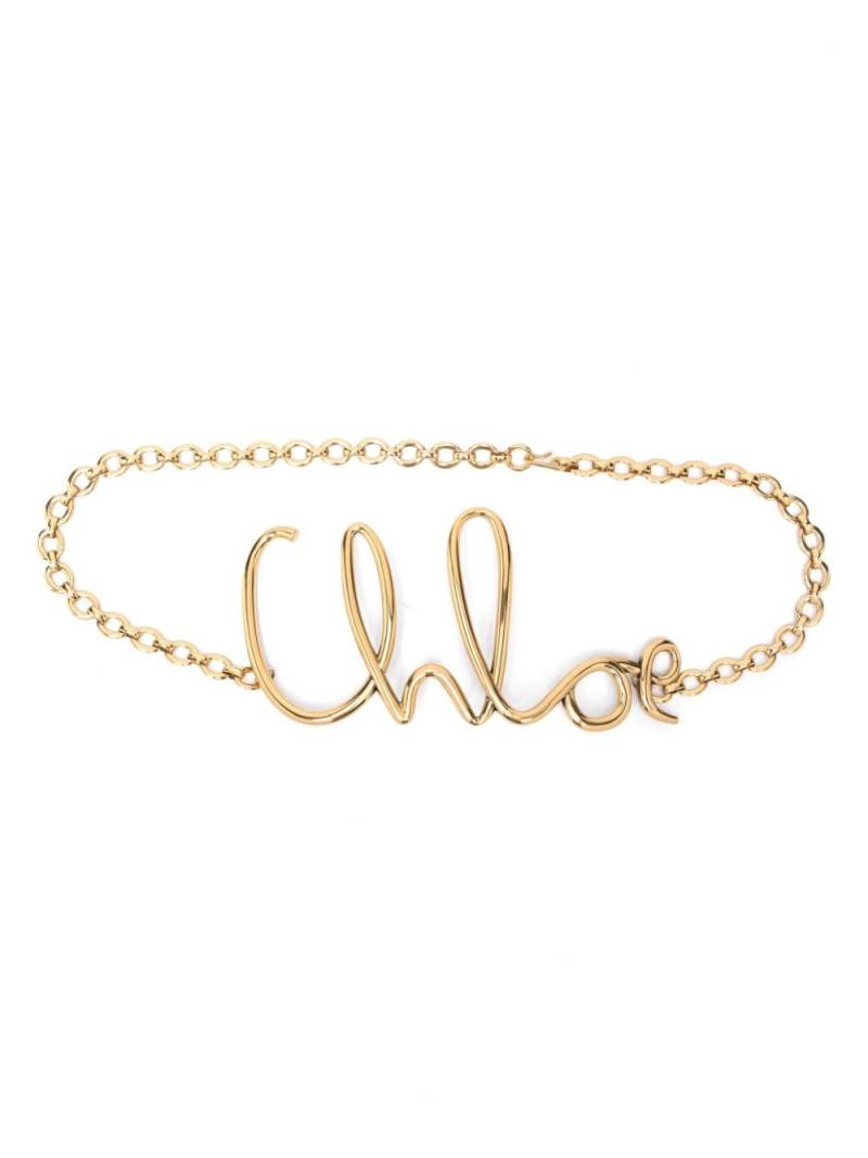 Chloé logo-plaque belt - Gold von Chloé