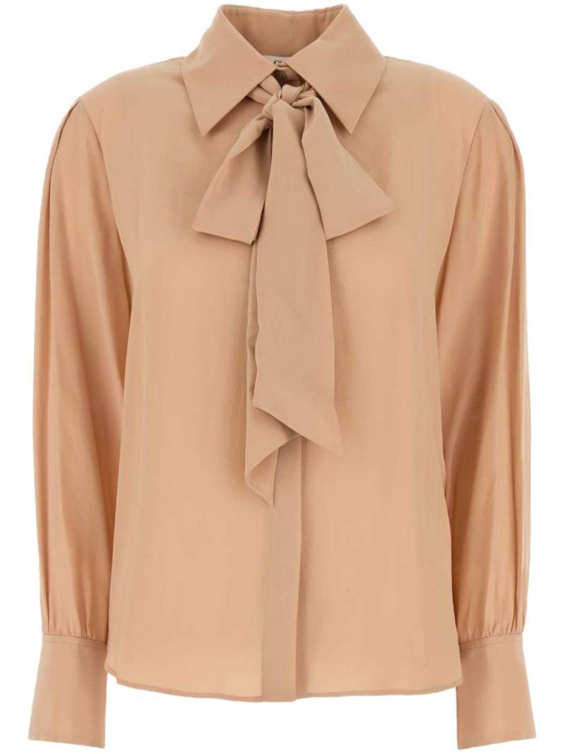 Chloé long-sleeve georgette shirt - Neutrals von Chloé