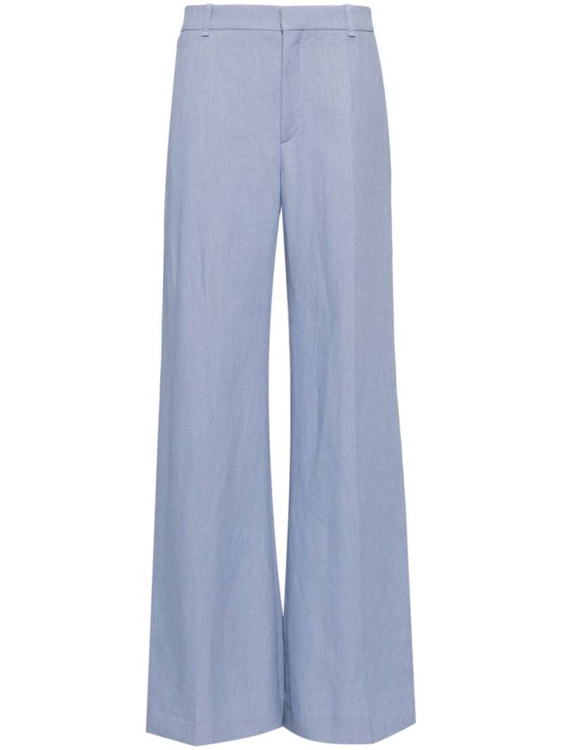 Chloé low-rise flared trousers - Blue von Chloé