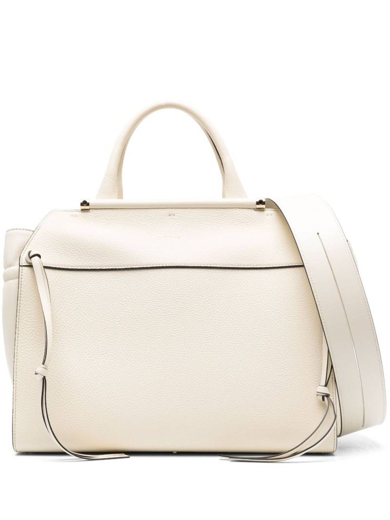 Chloé medium Steph leather tote bag - White von Chloé